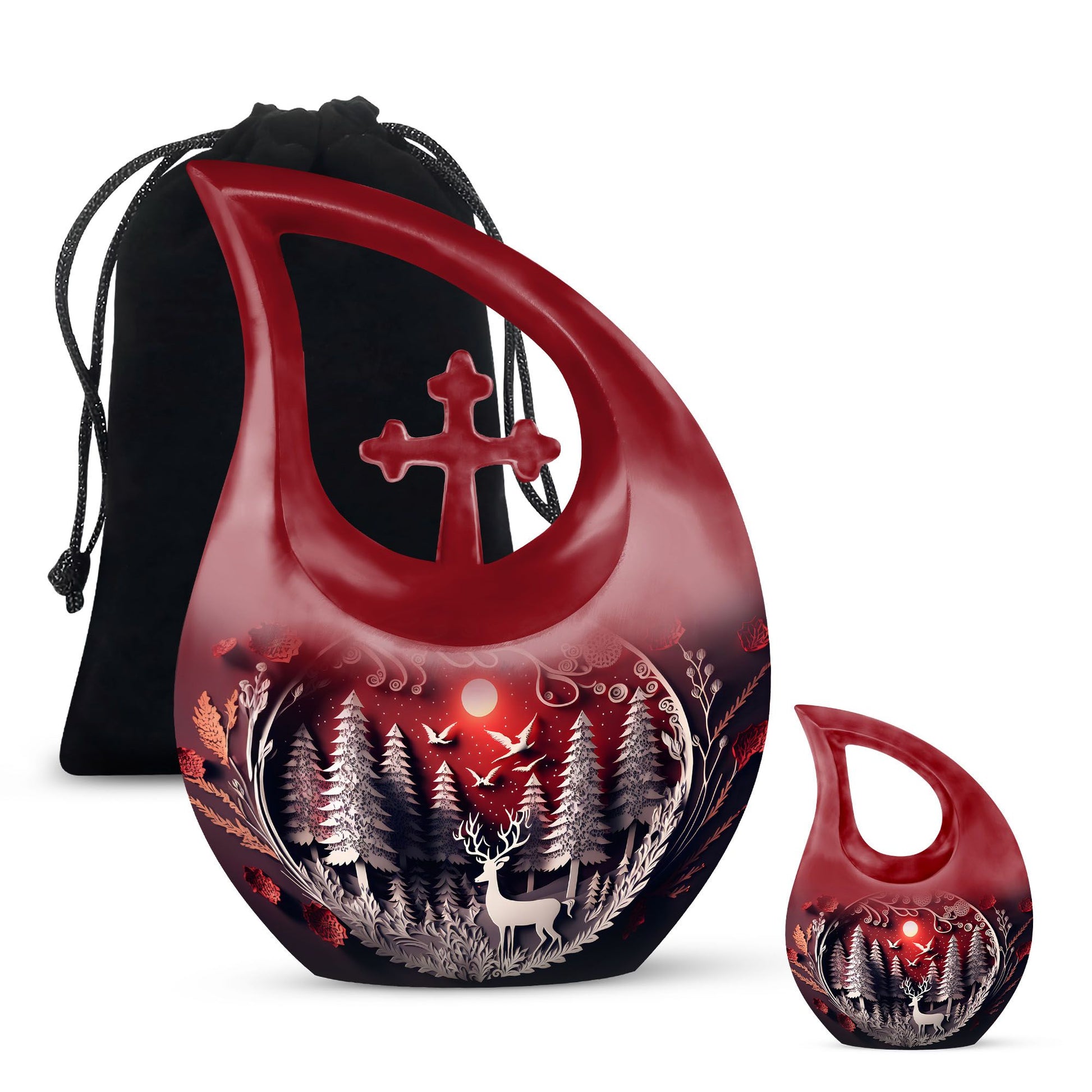 Deer Urns For Ashes - Burial Urns For Adult Human Ashes