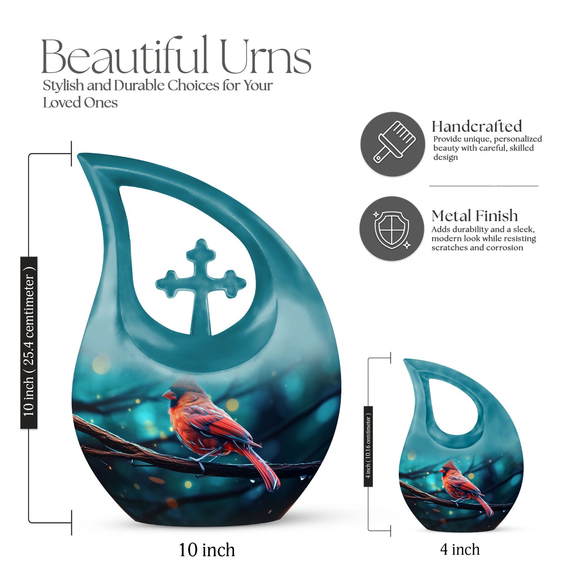 Cardinal Bird Urns For Ashes - Cremation Urns For Human Ashes