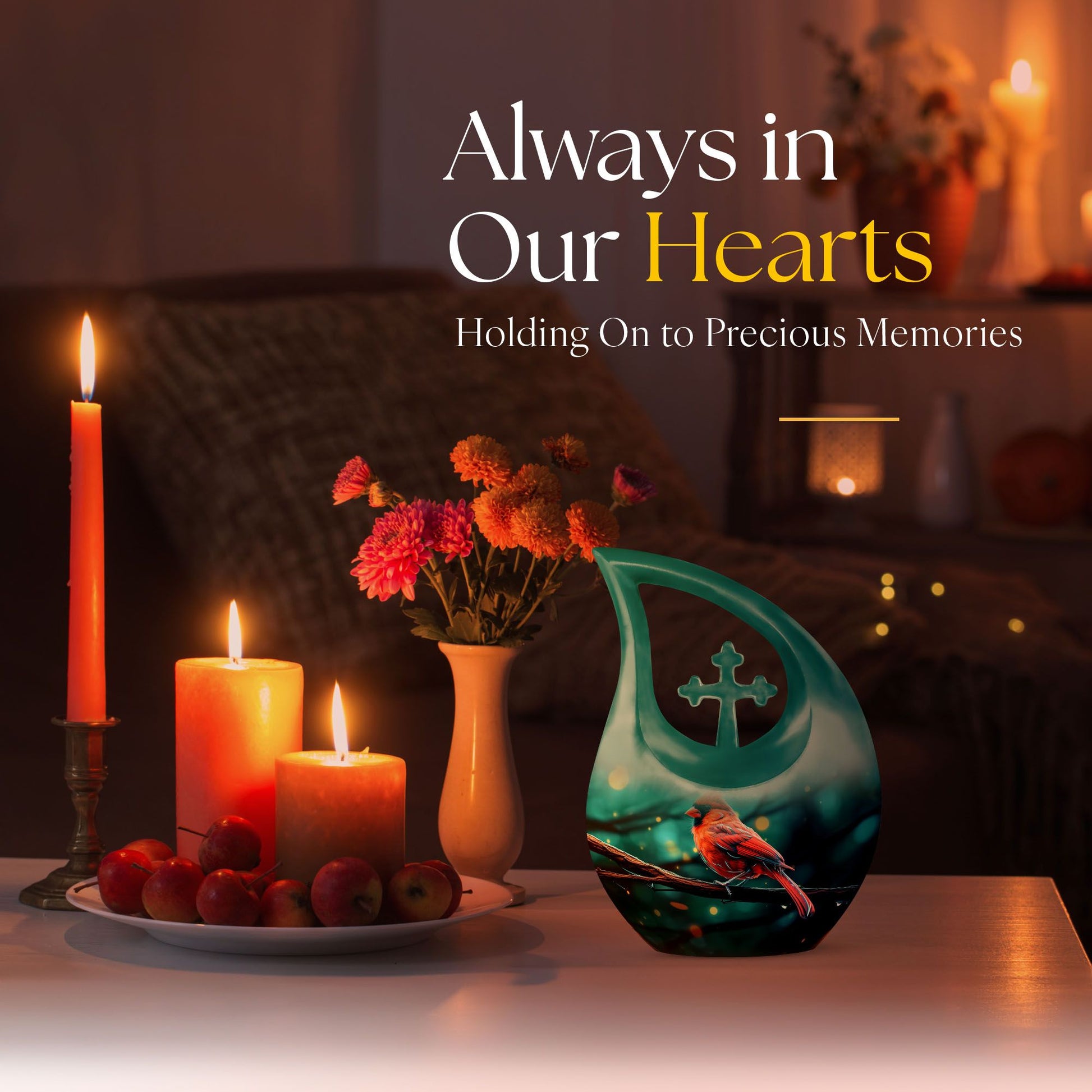 Cardinal Bird Urns For Ashes - Cremation Urns For Human Ashes