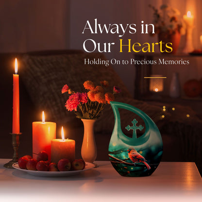 Cardinal Bird Urns For Ashes - Cremation Urns For Human Ashes