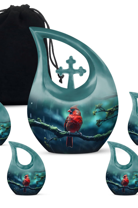 Cardinal Bird Urns For Ashes - Large Urns For Human Ashes Adult
