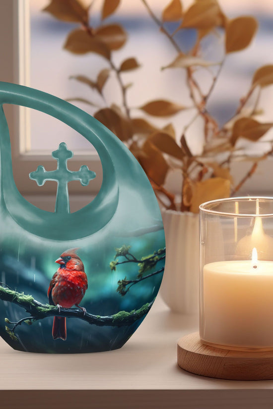 Cardinal Bird Urns For Ashes - Large Urns For Human Ashes Adult