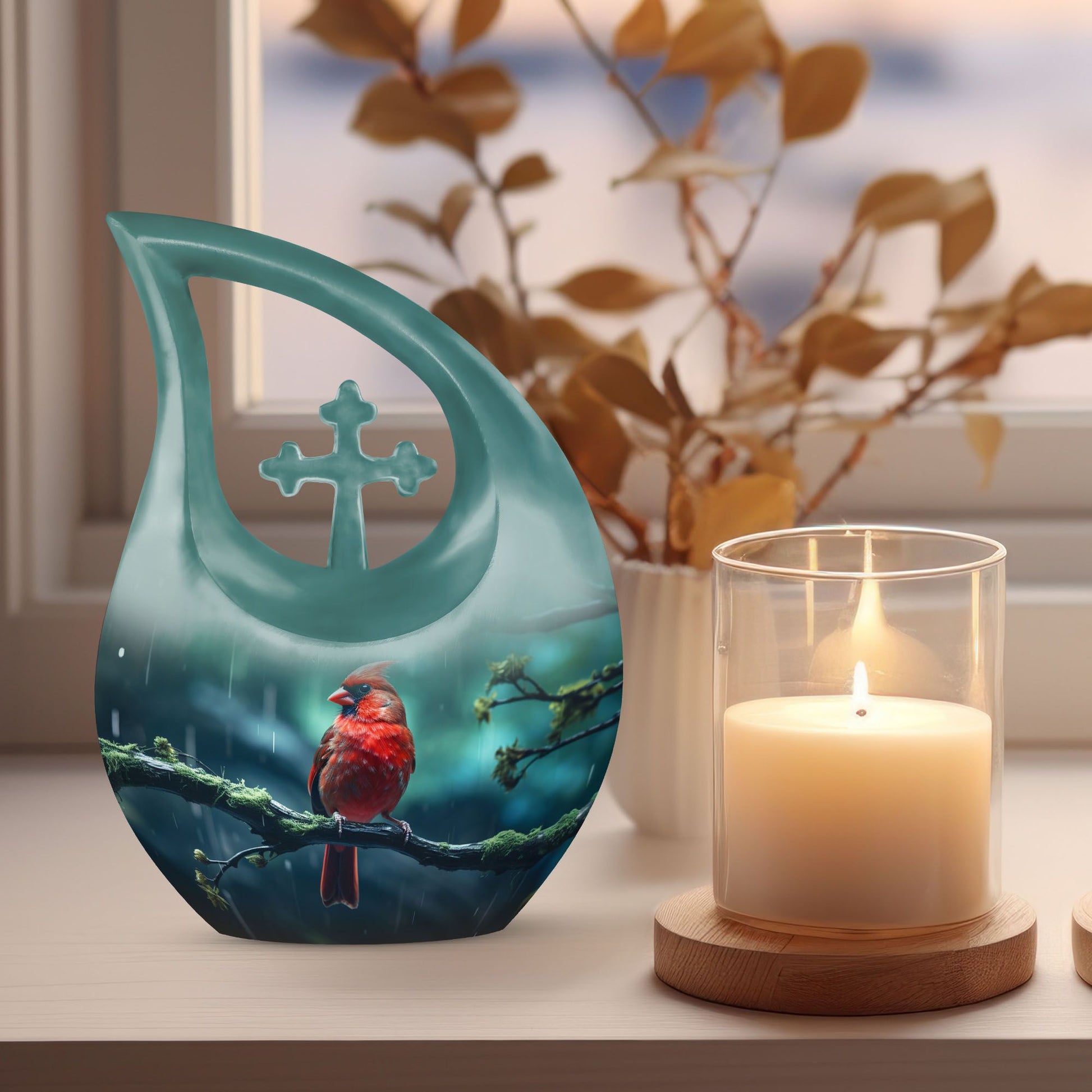 Cardinal Bird Urns For Ashes - Large Urns For Human Ashes Adult