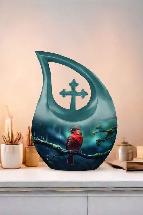 Cardinal Bird Urns For Ashes - Large Urns For Human Ashes Adult