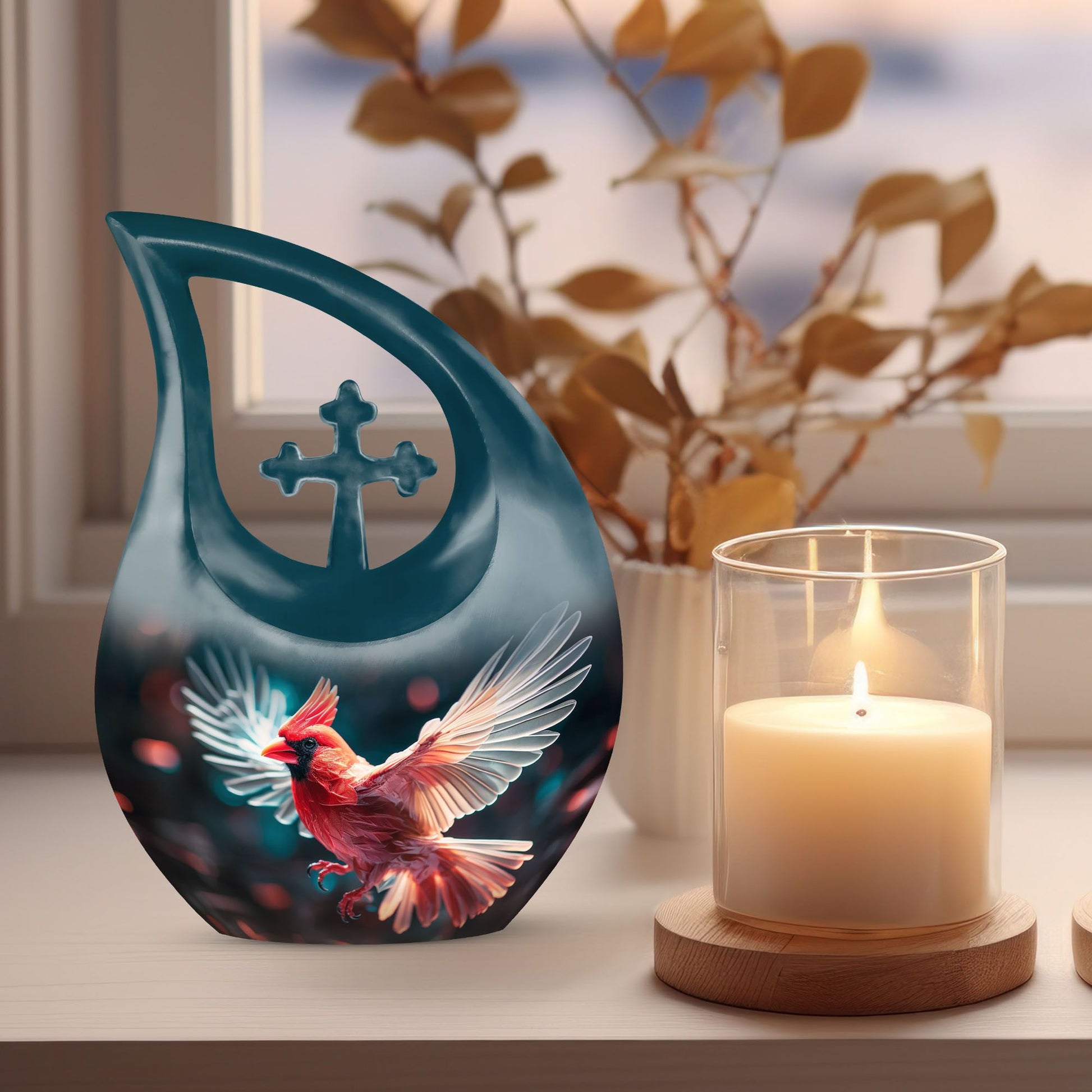 Cardinal Bird Urns For Ashes - Urn For Ashes For Women Large