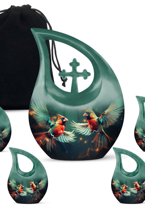 Cardinal Bird Urns For Ashes - Large Urn For Ashes Adult Male