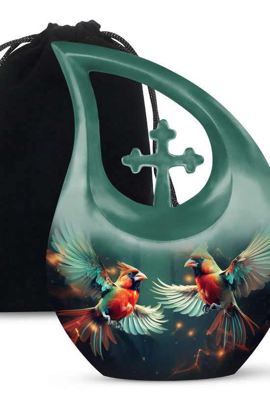 Cardinal Bird Urns For Ashes - Large Urn For Ashes Adult Male