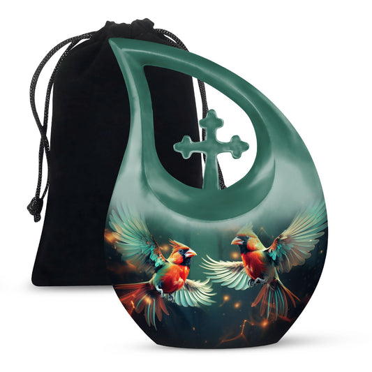 Cardinal Bird Urns For Ashes - Large Urn For Ashes Adult Male
