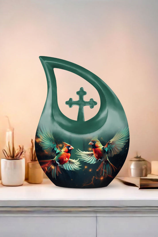 Cardinal Bird Urns For Ashes - Large Urn For Ashes Adult Male