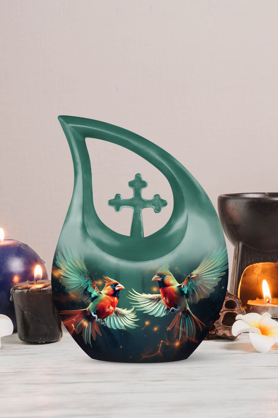 Cardinal Bird Urns For Ashes - Large Urn For Ashes Adult Male
