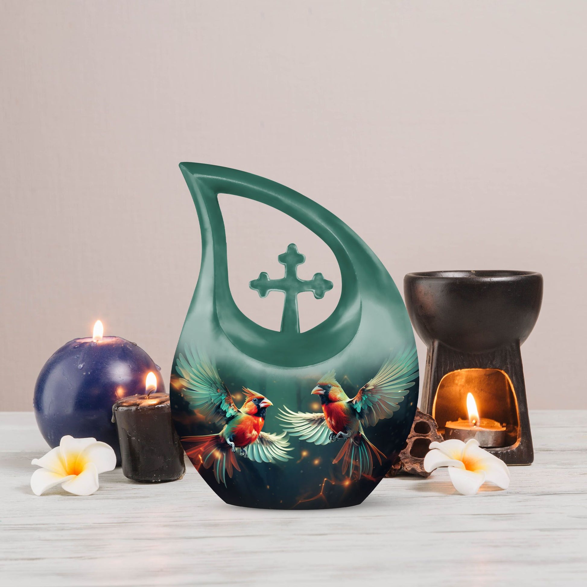 Cardinal Bird Urns For Ashes - Large Urn For Ashes Adult Male