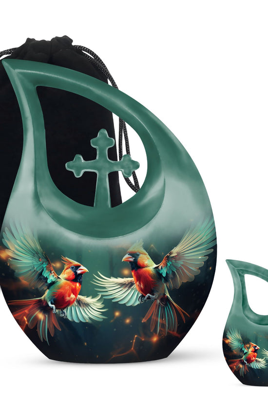 Cardinal Bird Urns For Ashes - Large Urn For Ashes Adult Male