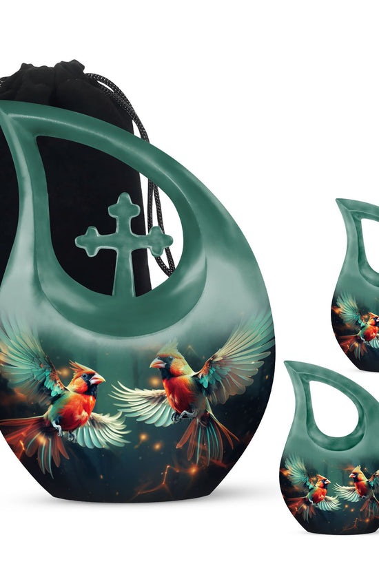 Cardinal Bird Urns For Ashes - Large Urn For Ashes Adult Male