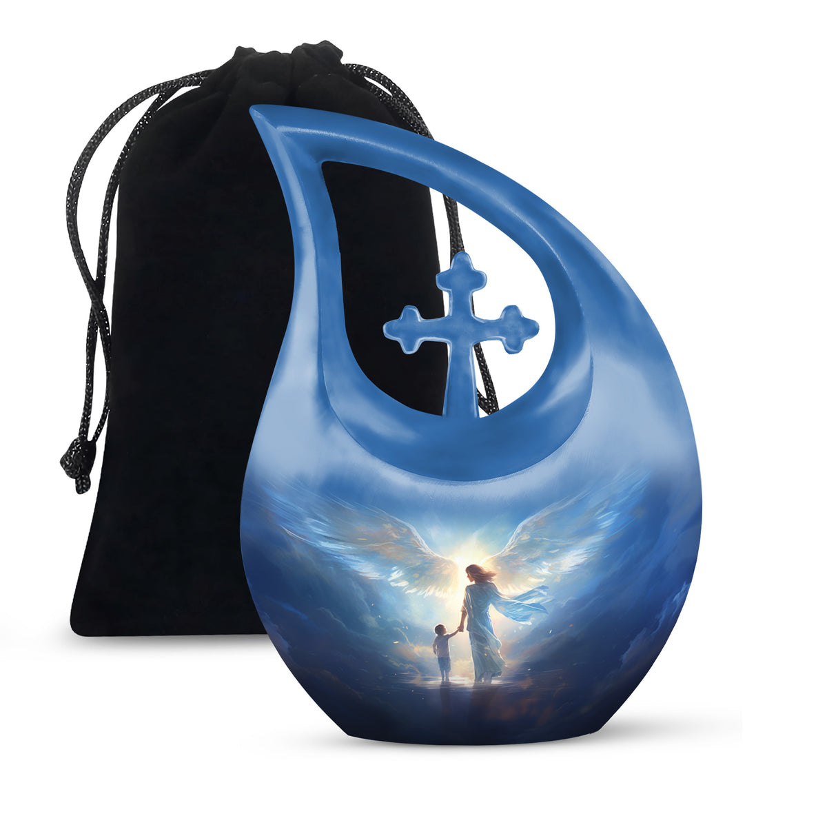 Divine Angel Light Memorial Urn - Spiritual Cremation Urn For Loved Ones