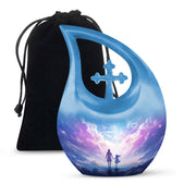 Peaceful Sky Memorial Urn - Heavenly Angel Cremation Urn For Loved Ones