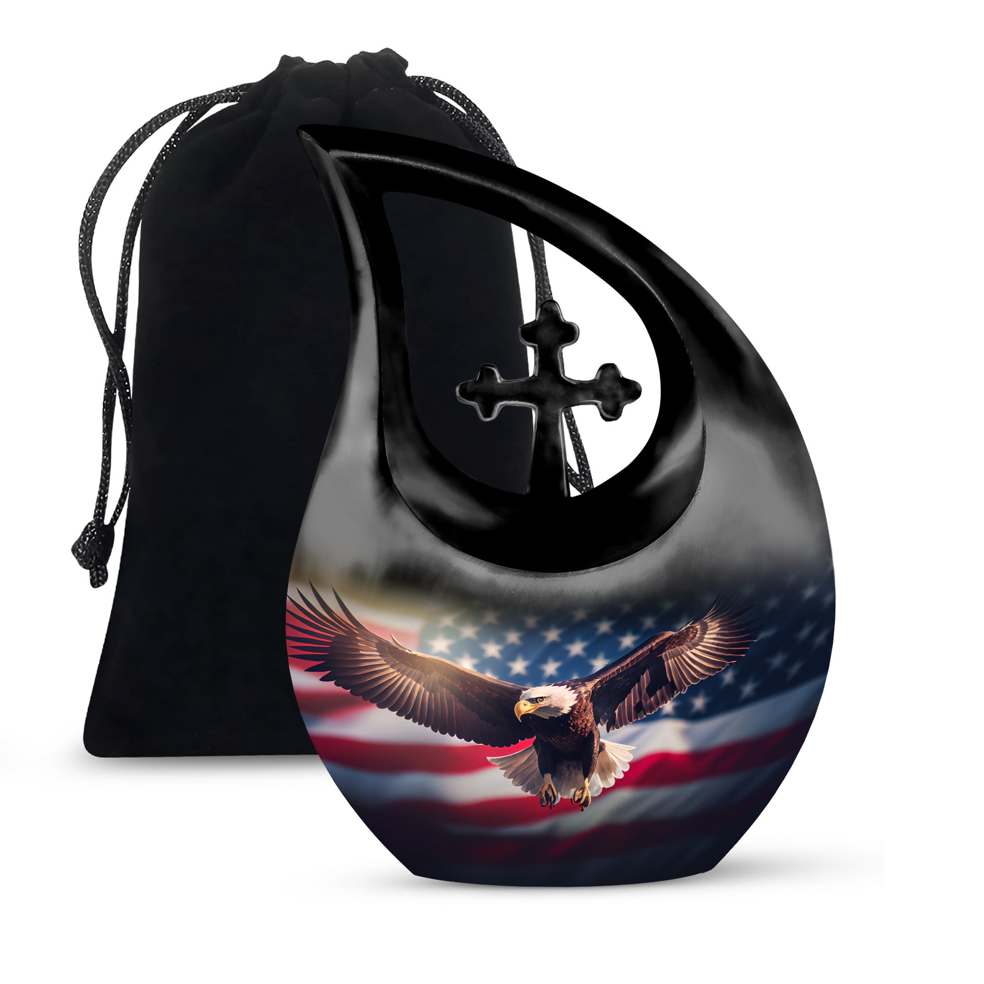 American Tribute Cremation Urn - Military Funeral Urn For Male & Female