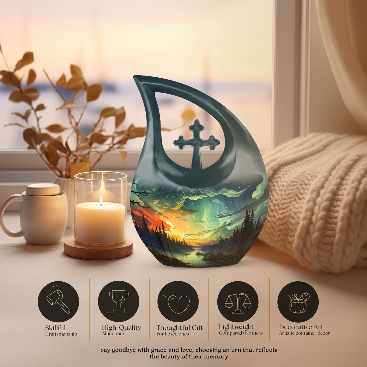 Aurora Urns For Ashes - Urns For Adult Male Small