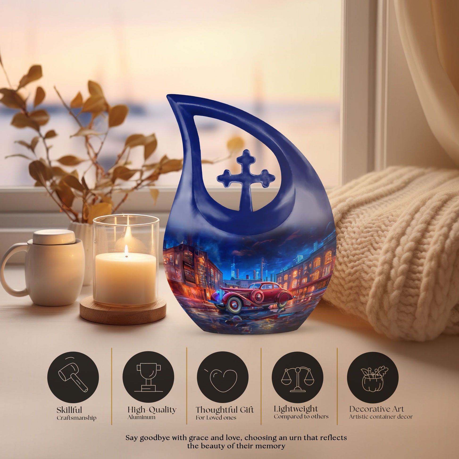 Car Urns For Ashes - Cremation Urns Large & Small Combo