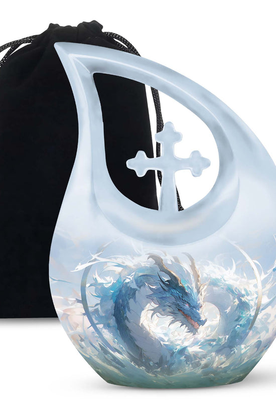 BlueImperial Dragon Memorial Urn For Human Ashes - Decorative Funeral Urn