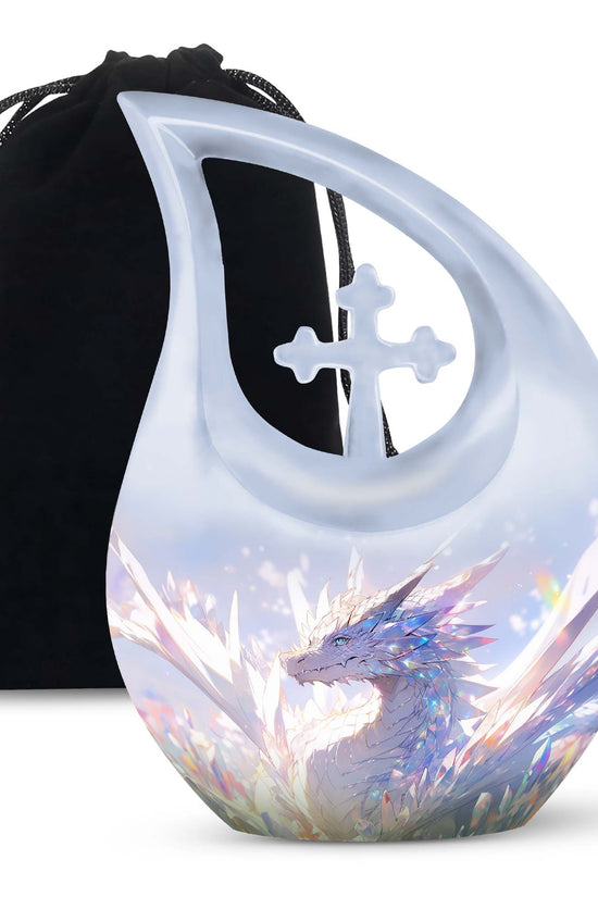 Crystal Dragon Spirit Funeral Urn For Human Ashes - Decorative Burial Urn