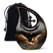 Celestial Silver Dragon Funeral Urn For Adults - Premium Aluminium Urn