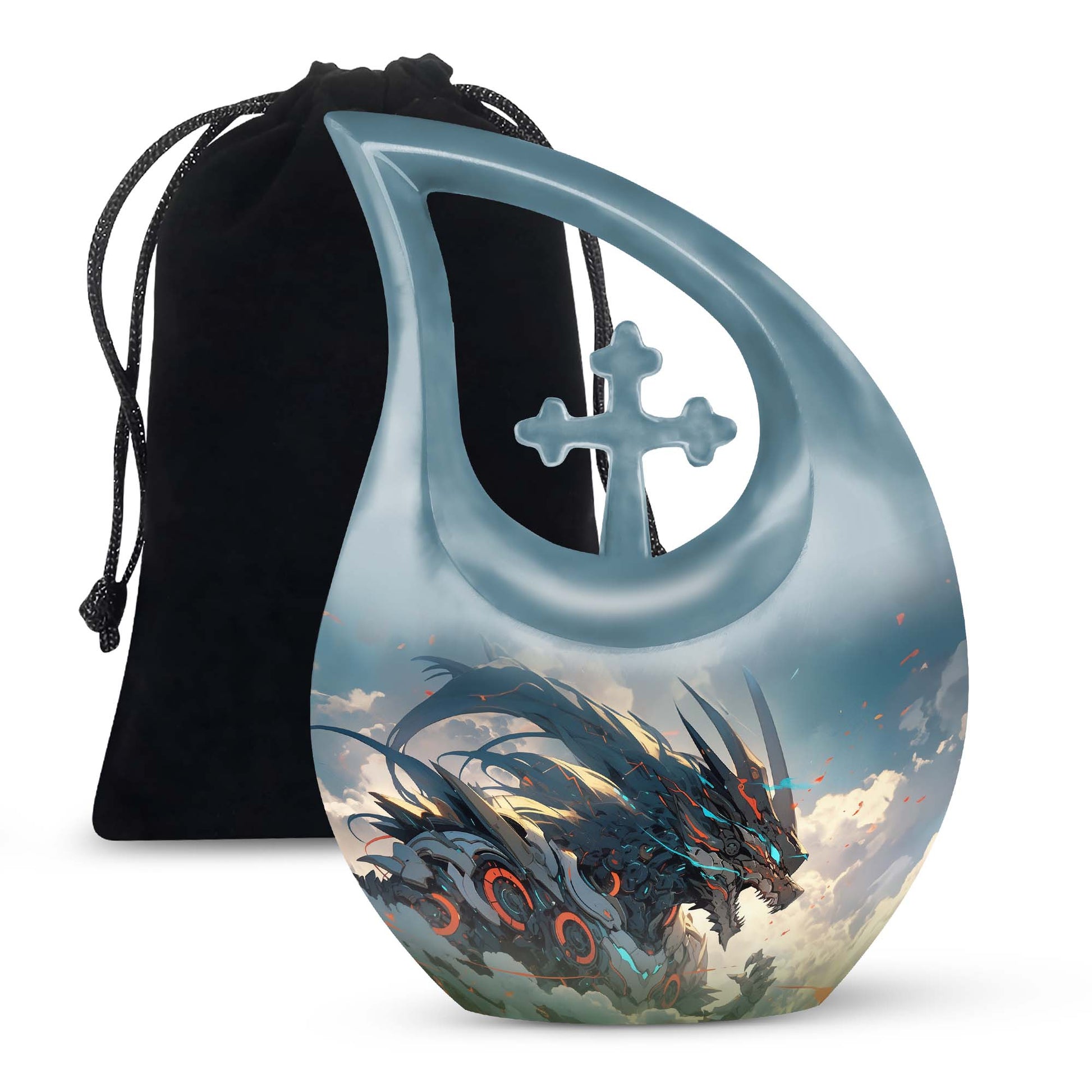 Dragon Warrior Memorial Urn For Adults - Premium Funeral Urn For Adult Ashes