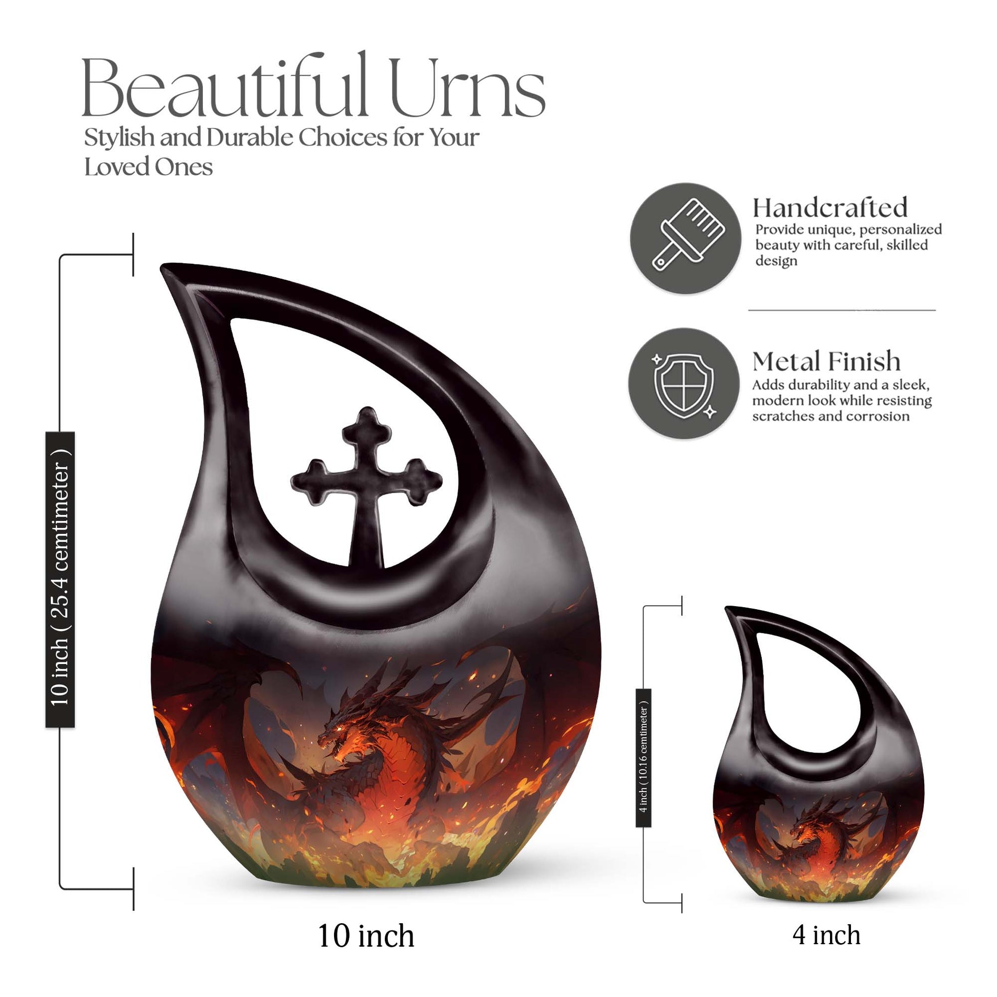 Dragon Urns For Ashes - Human Burial Urn