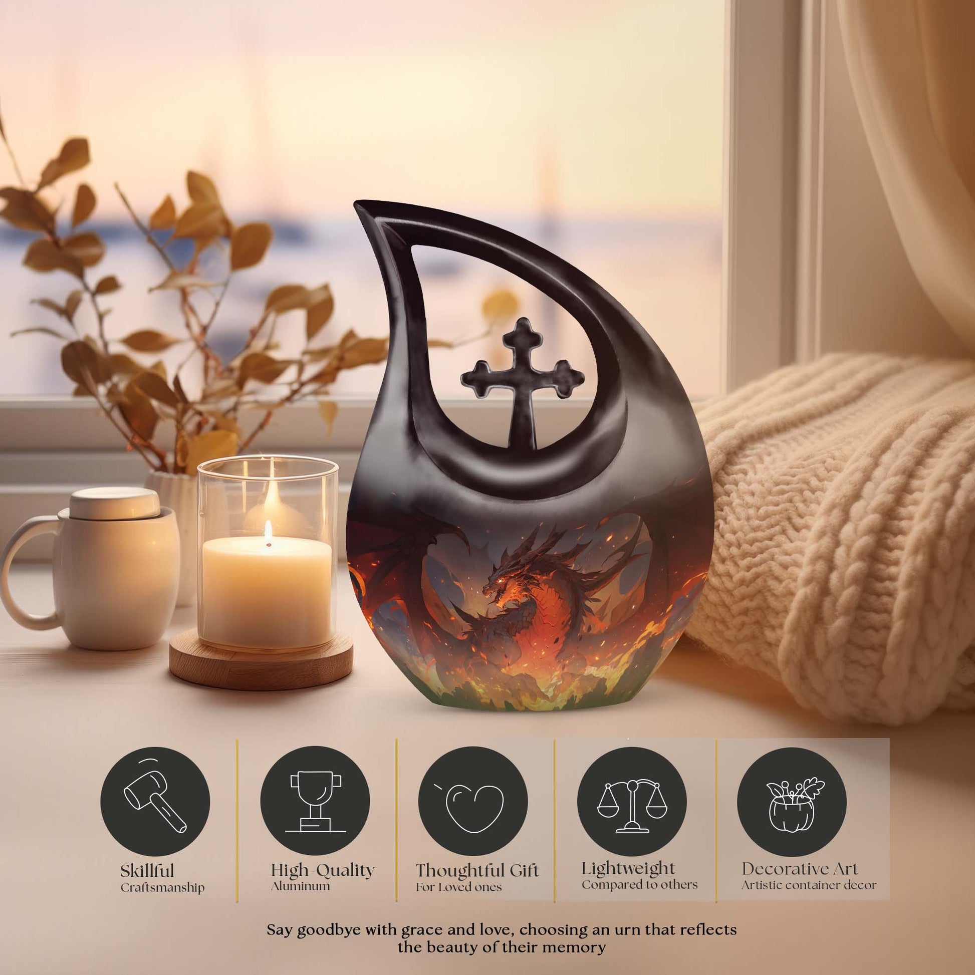 Dragon Urns For Ashes - Human Burial Urn