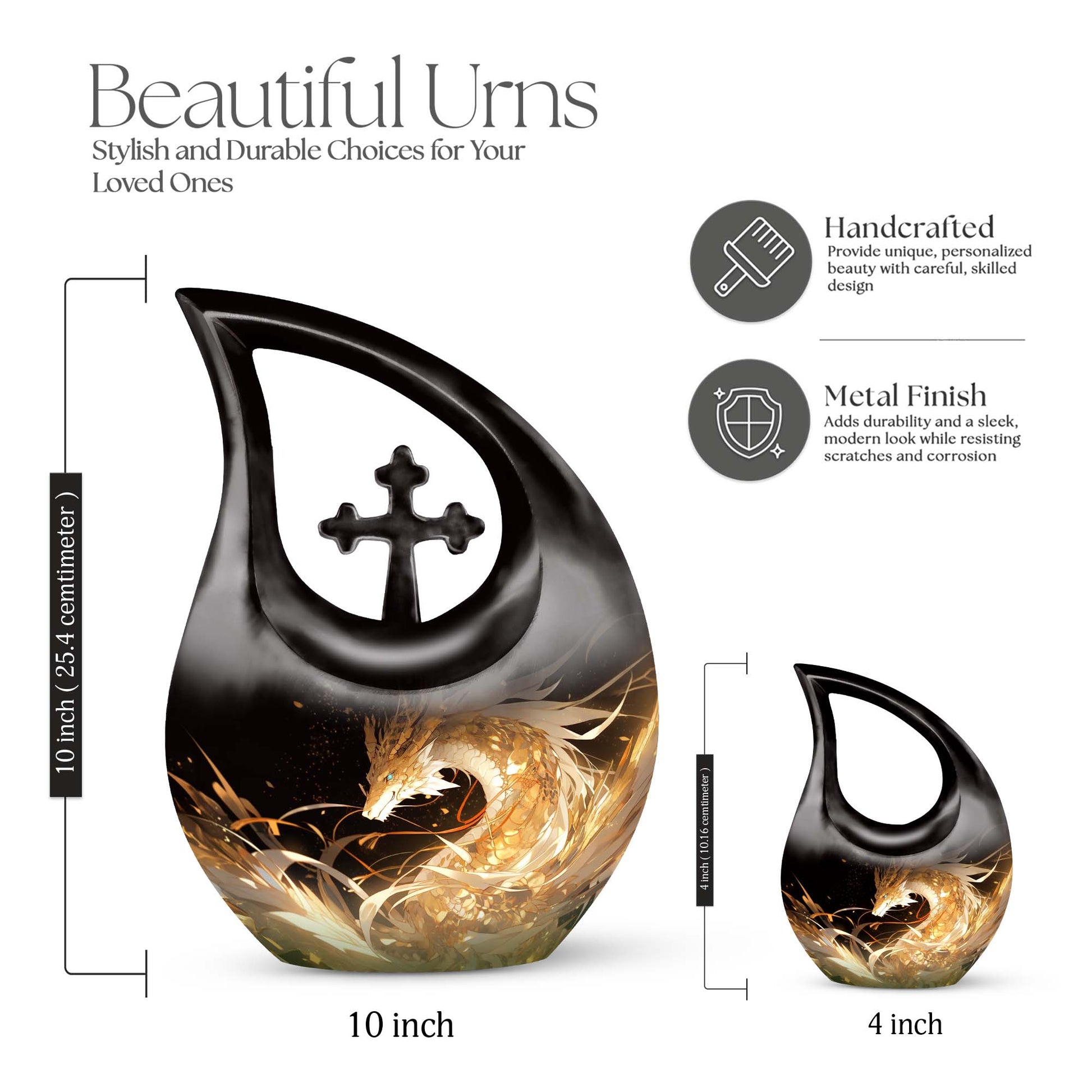 Dragon Urns For Ashes - Adult Burial Urns