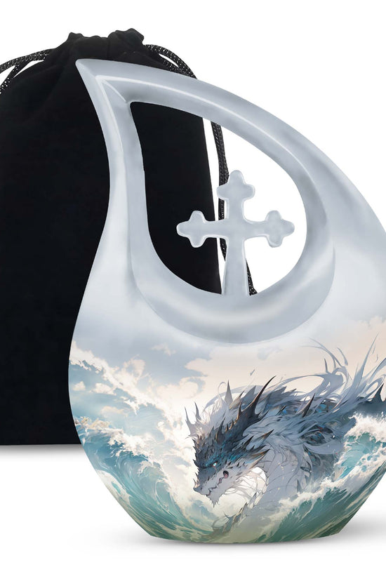 Dragon Mountain Fantasy Cremation Urn - Burial Urn For Adult Ashes