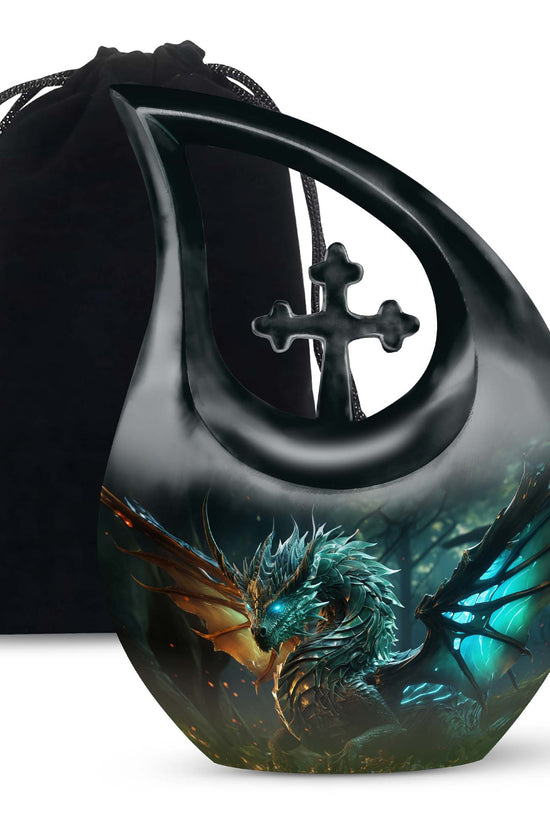 Dragon Galaxy Funeral Urn For Adults - Celestial Aluminium Ashes Urn