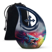 Colourful Artistic Cremation Urn - Large Memorial Urn For Adult Ashes