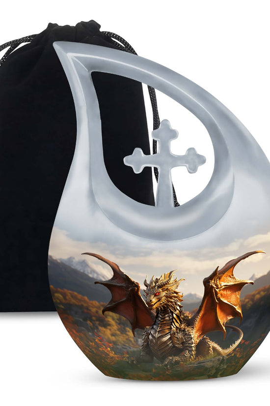 Dragon Heaven Memorial Urn For Adults - Elegant Cremation Urn For Adults