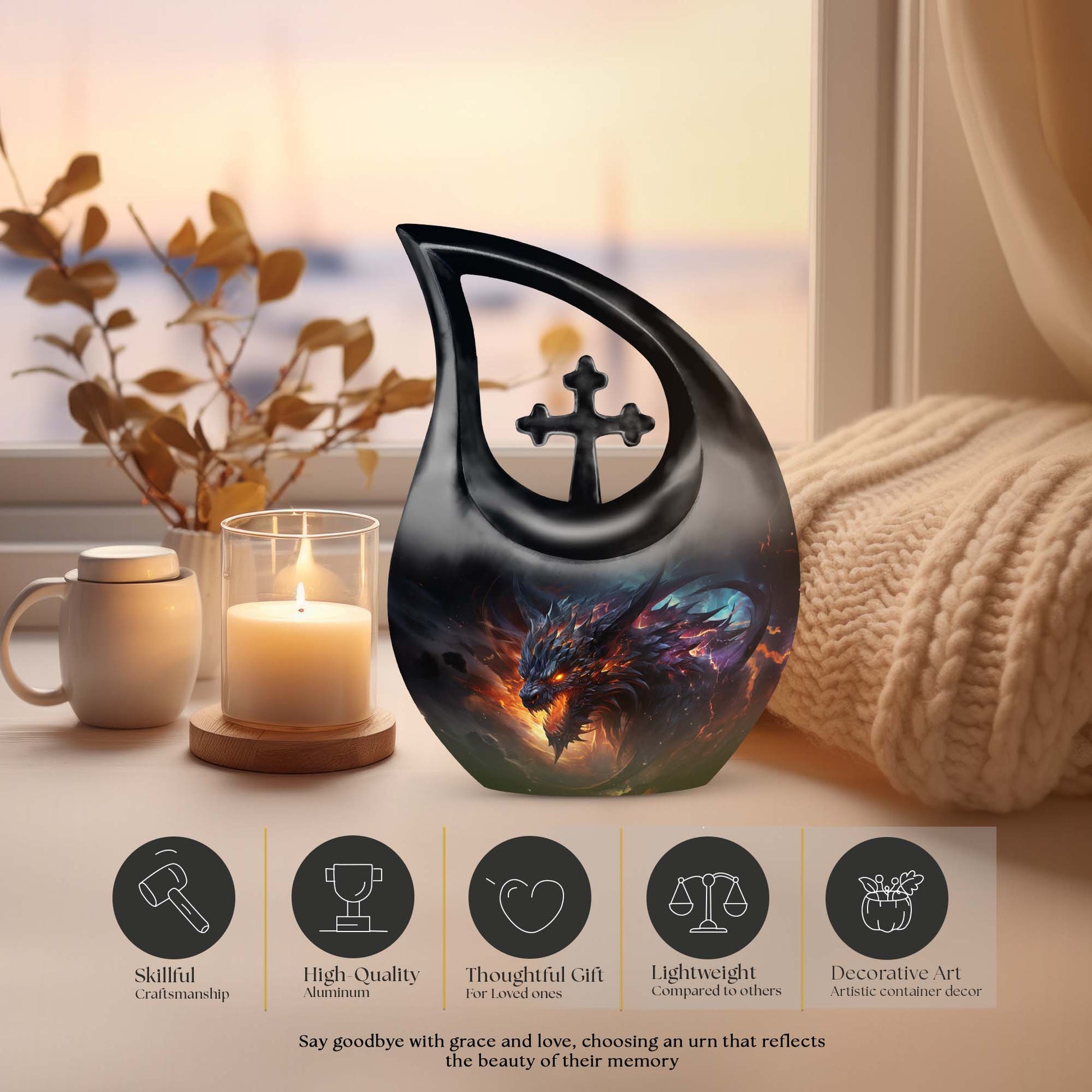 Dragon Urns For Ashes - Small Cremation Urns For Ashes