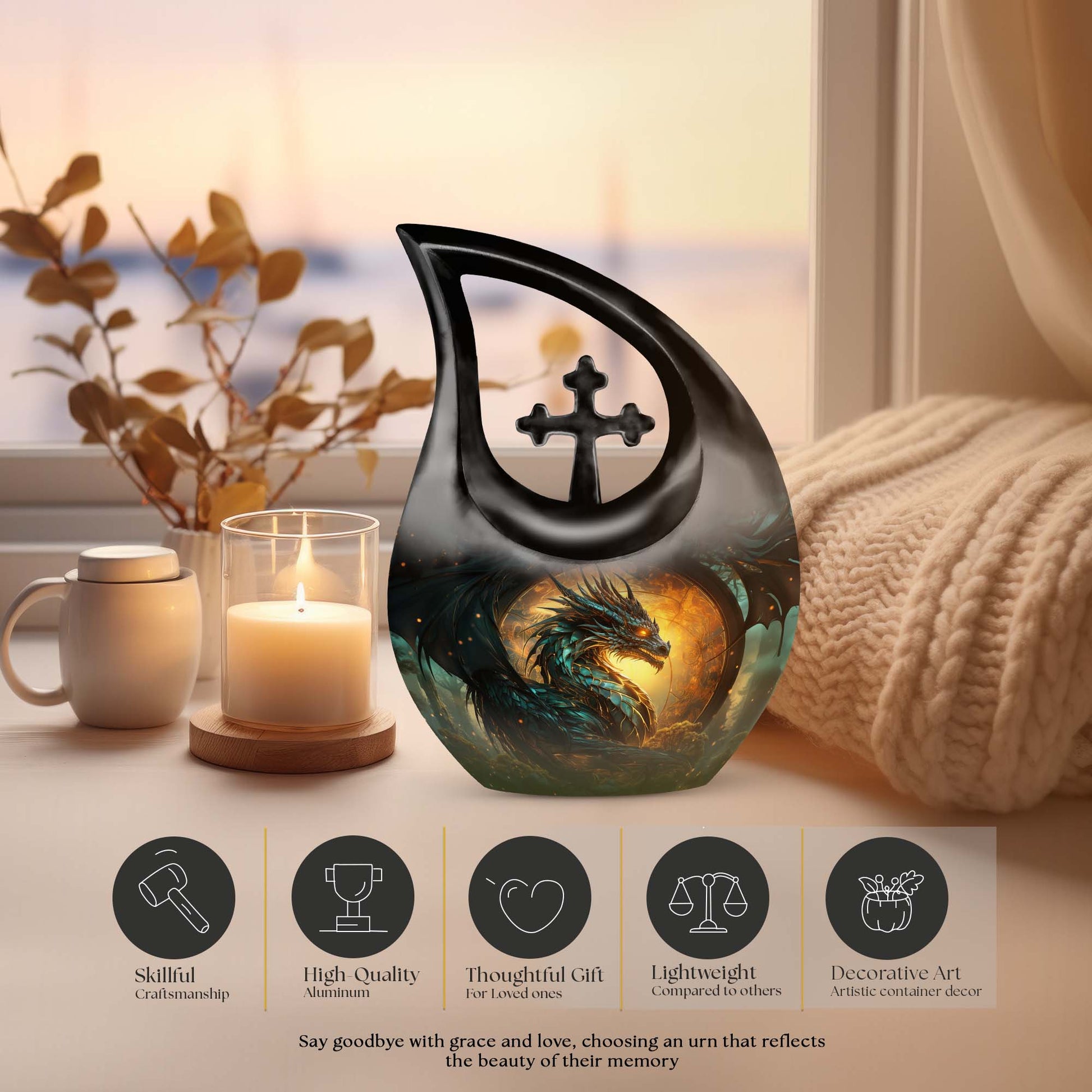 Dragon Urns For Ashes - Cremation Urn Small