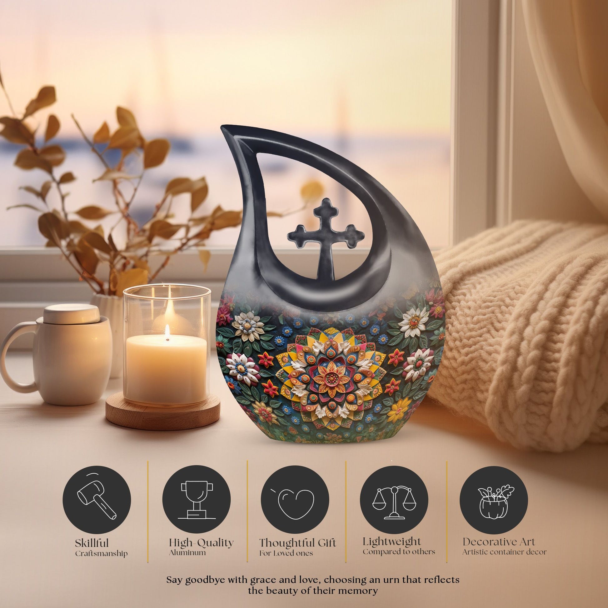 Geometric Pattern Urns For Ashes - Cremation Keepsakes Urns