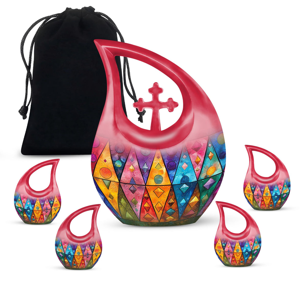 Geometric Pattern Urns For Ashes - Urns For Cremation Ashes