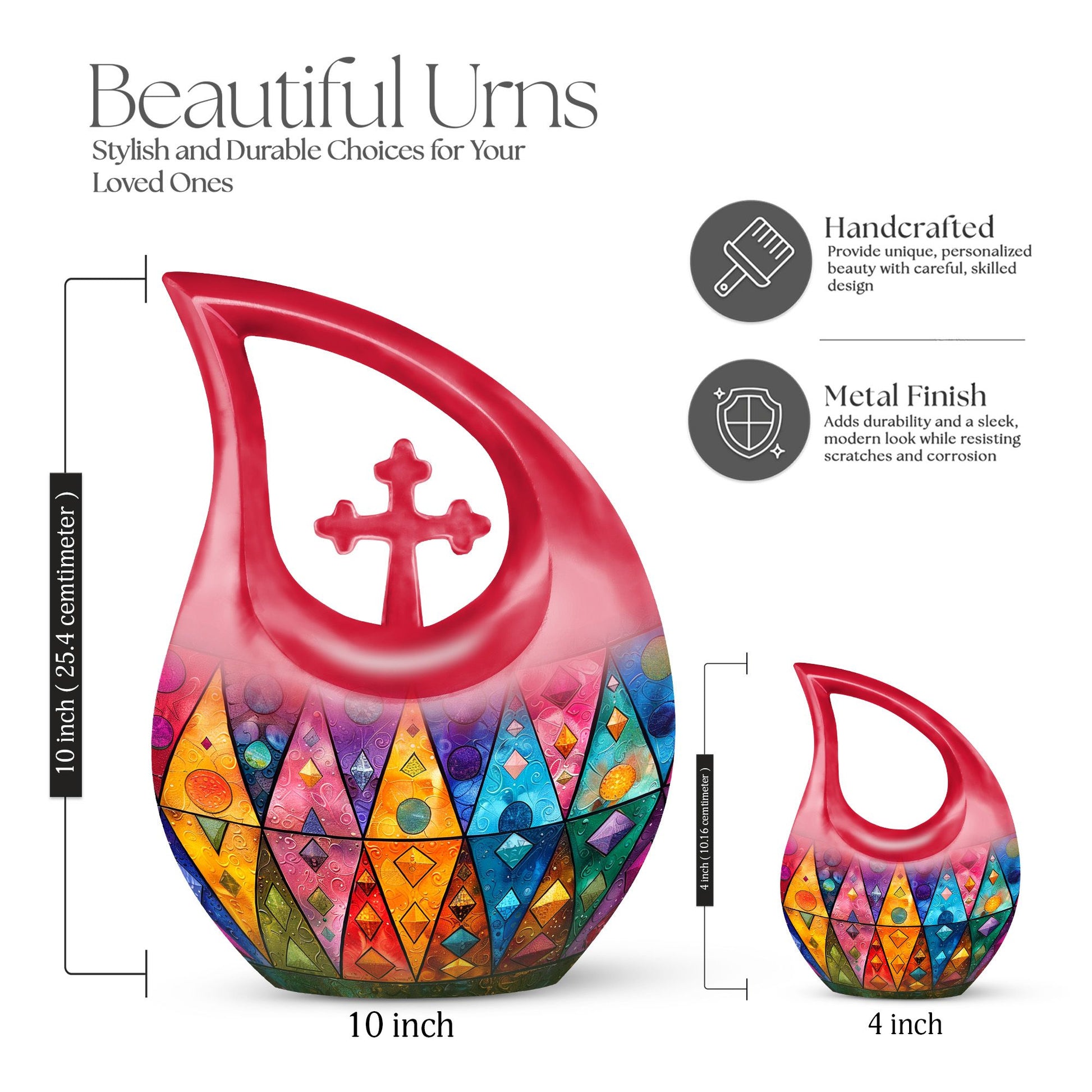 Geometric Pattern Urns For Ashes - Urns For Cremation Ashes