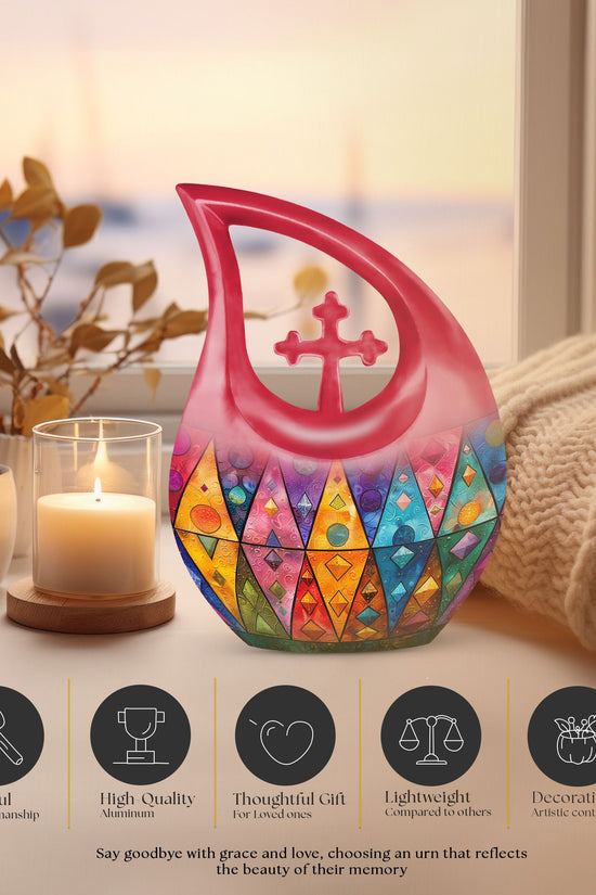 Geometric Pattern Urns For Ashes - Urns For Cremation Ashes
