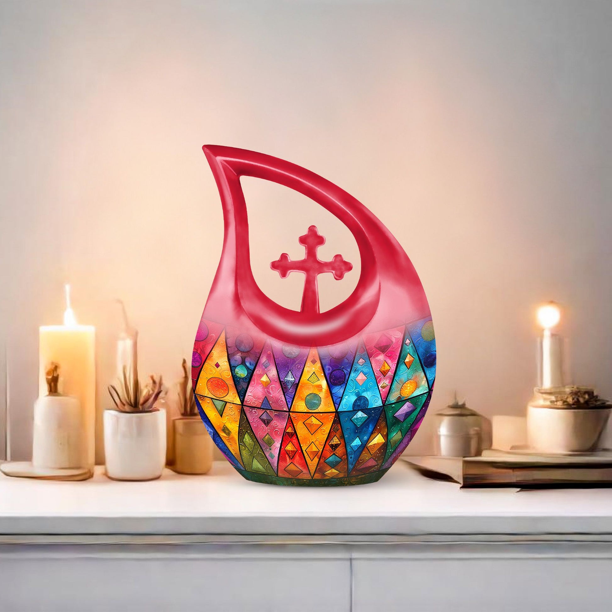 Geometric Pattern Urns For Ashes - Urns For Cremation Ashes