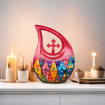 Geometric Pattern Urns For Ashes - Urns For Cremation Ashes