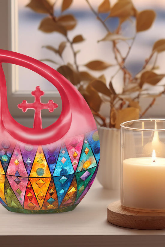 Geometric Pattern Urns For Ashes - Urns For Cremation Ashes