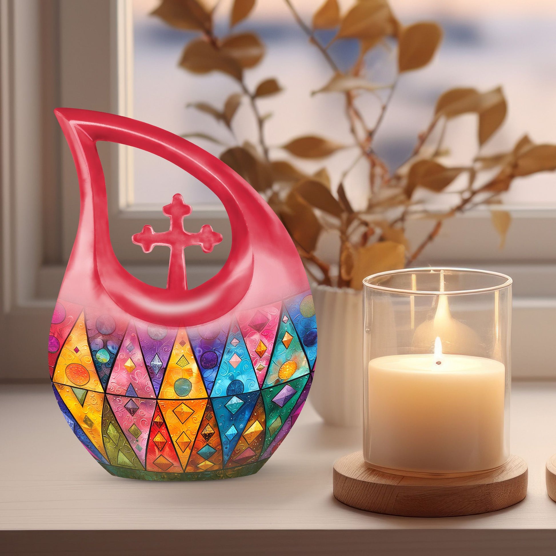 Geometric Pattern Urns For Ashes - Urns For Cremation Ashes