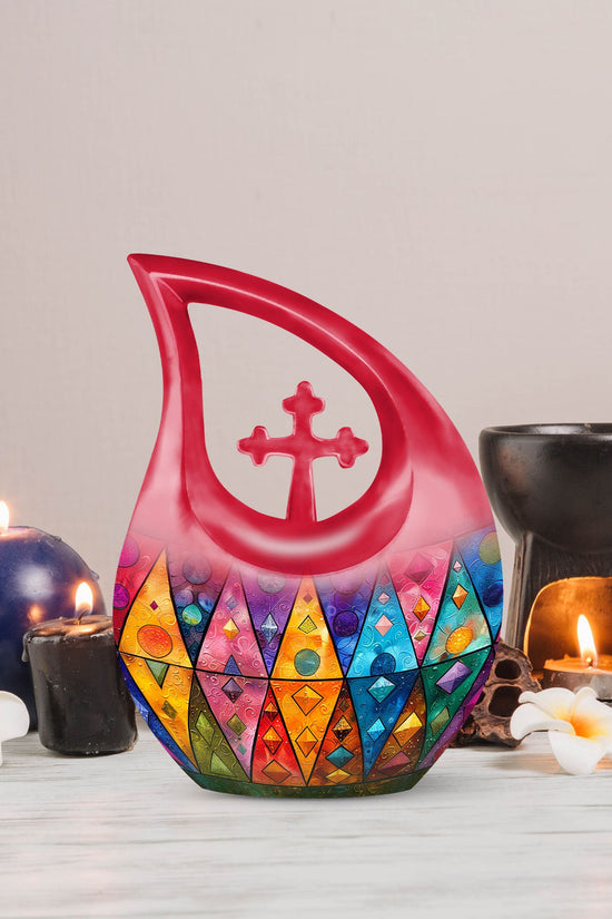 Geometric Pattern Urns For Ashes - Urns For Cremation Ashes