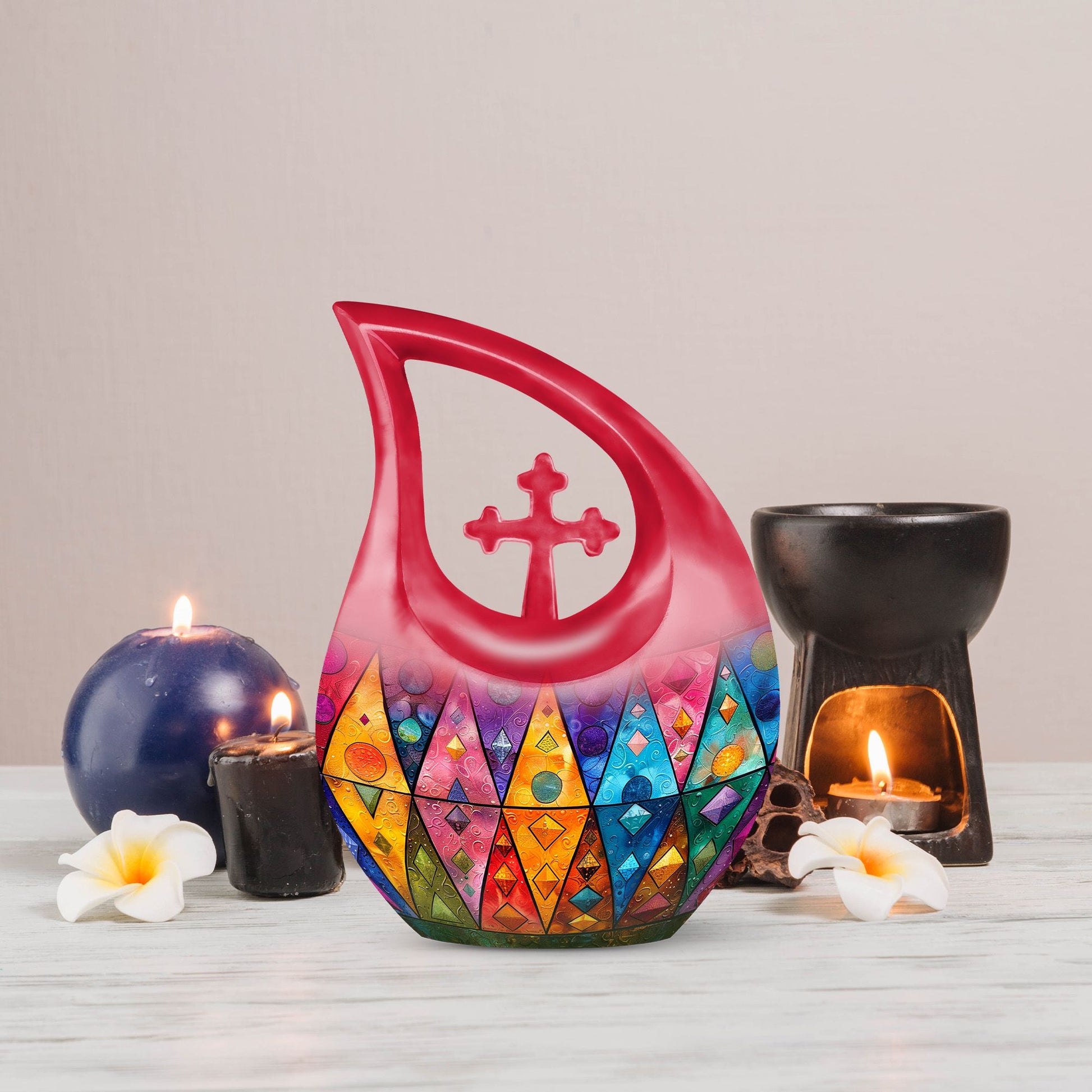 Geometric Pattern Urns For Ashes - Urns For Cremation Ashes
