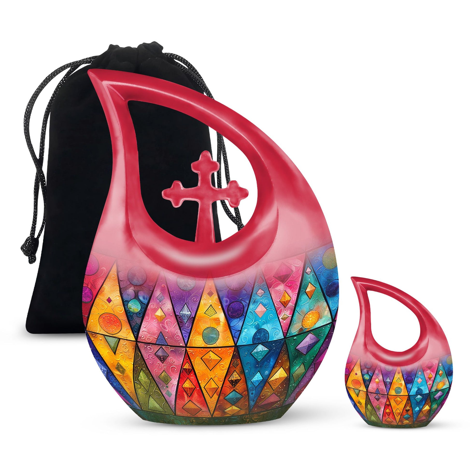 Geometric Pattern Urns For Ashes - Urns For Cremation Ashes