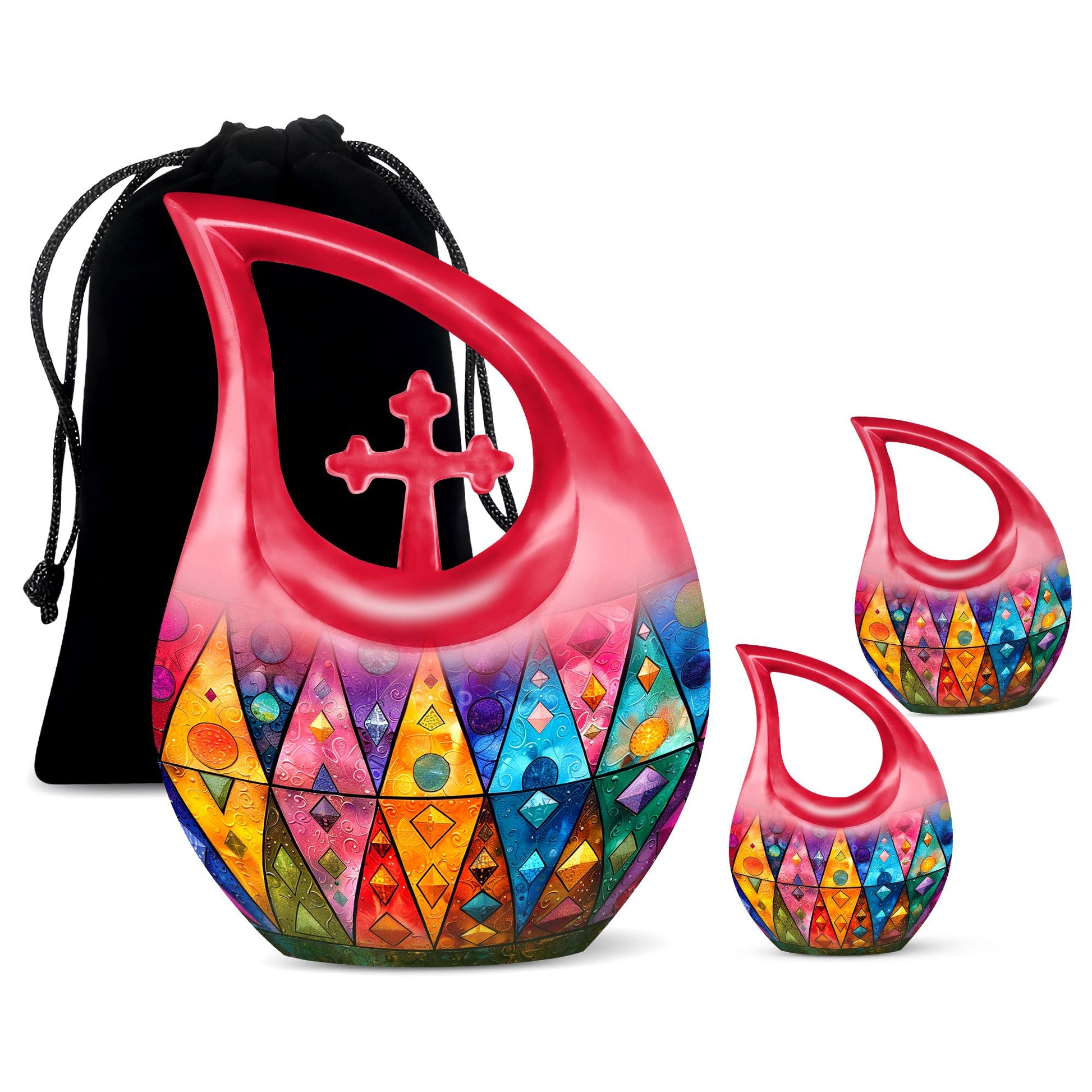 Geometric Pattern Urns For Ashes - Urns For Cremation Ashes