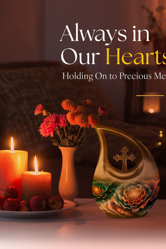 Flower Urns For Ashes - Cremation Urn For Adults