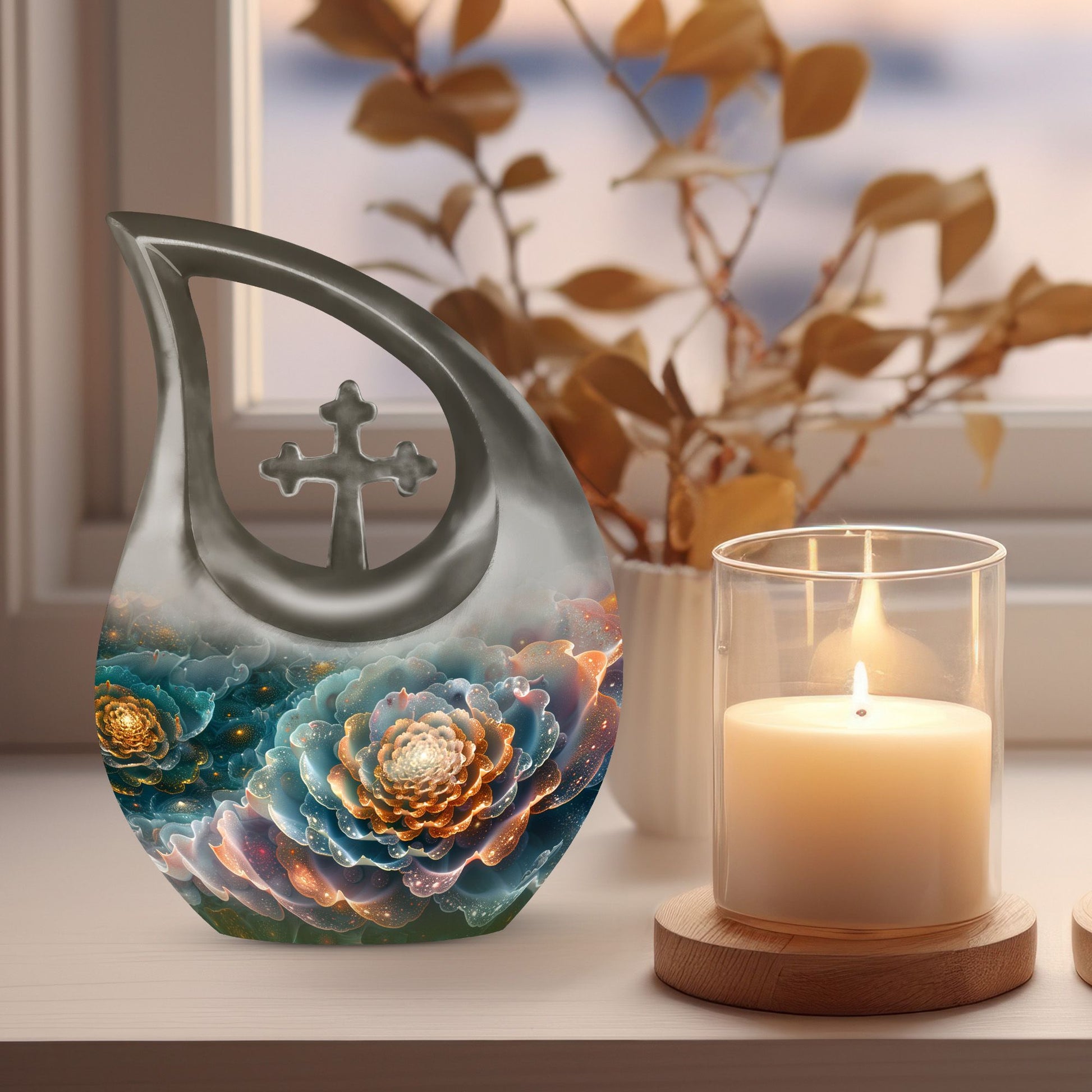 Flower Urns For Ashes - Cremation Urn For Adults