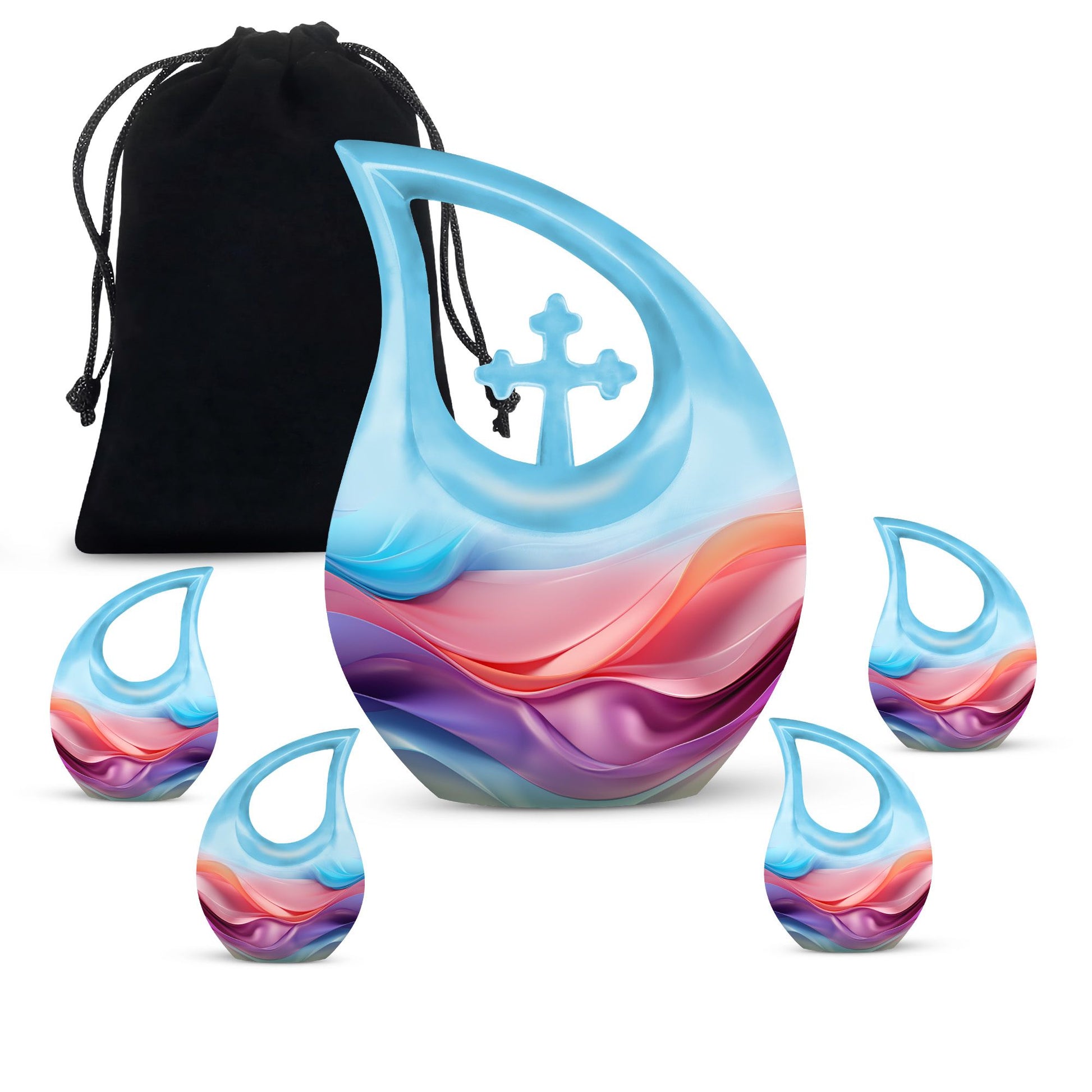 Waves Urns For Ashes - Small Urns For Cremation Ashes